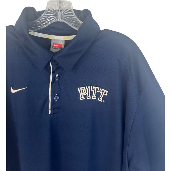 Nike Pitt Panthers Golf Polo Shirt Mens XL Blue NCAA Football - Picture 5 of 10